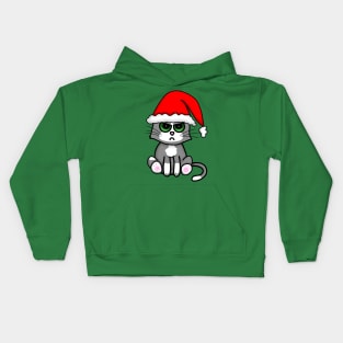 Bah Humbug Cat (Large Print) Kids Hoodie